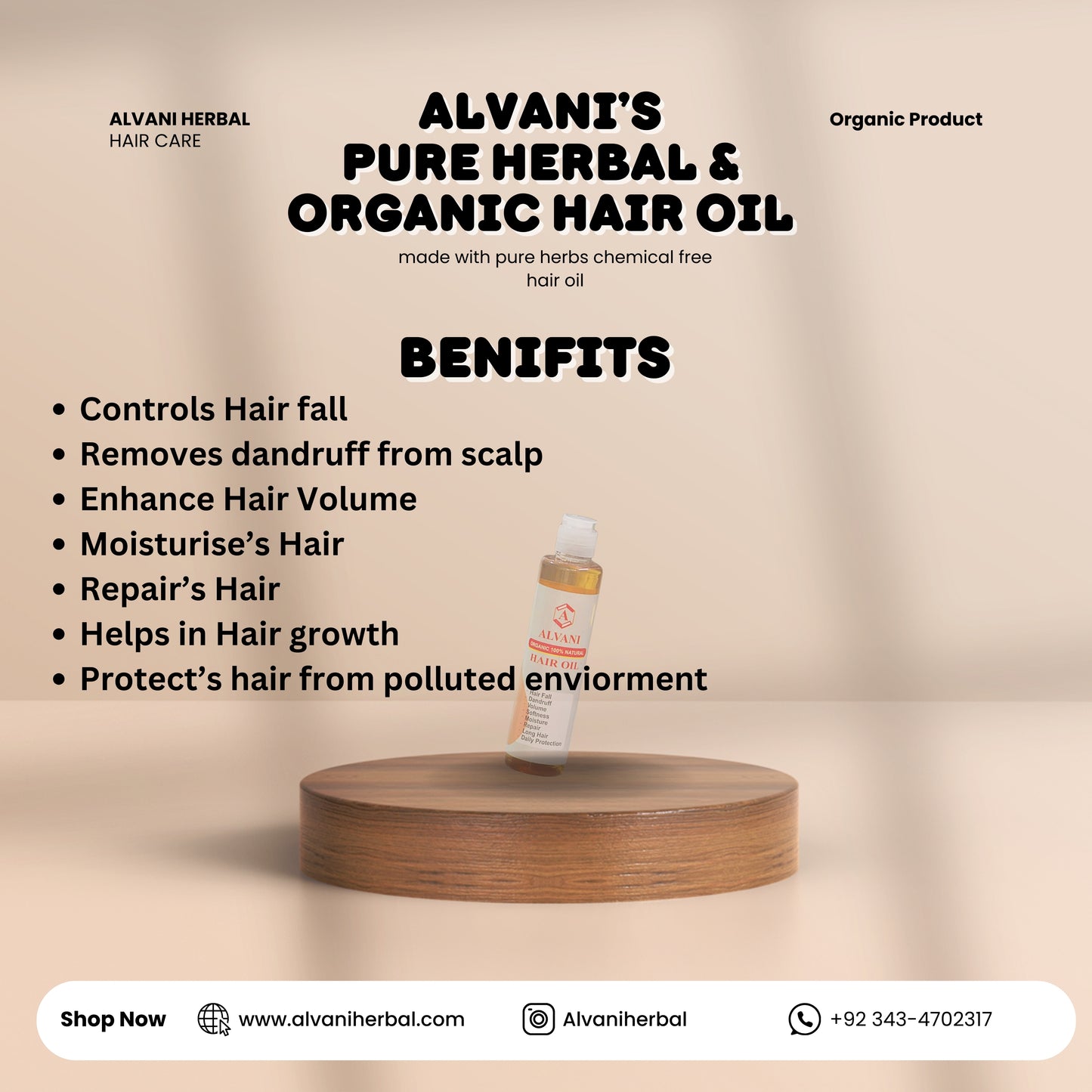 Alvani Herbal Hair Oil ✨ Best Selling ✨